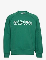 Wood Wood - Hester shatter logo sweatshirt - medvilniniai megztiniai - bright green - 0