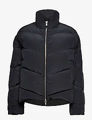 Wood Wood - Gemma tech stripe down jacket - winter jackets - black - 0
