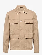 Bosco herringbone twill jacket - TAUPE