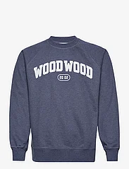 Wood Wood - Hester IVY sweatshirt - huvtröjor - blue marl - 0
