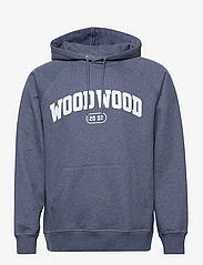 Wood Wood - Fred IVY hoodie - bluzy z kapturem - blue marl - 0