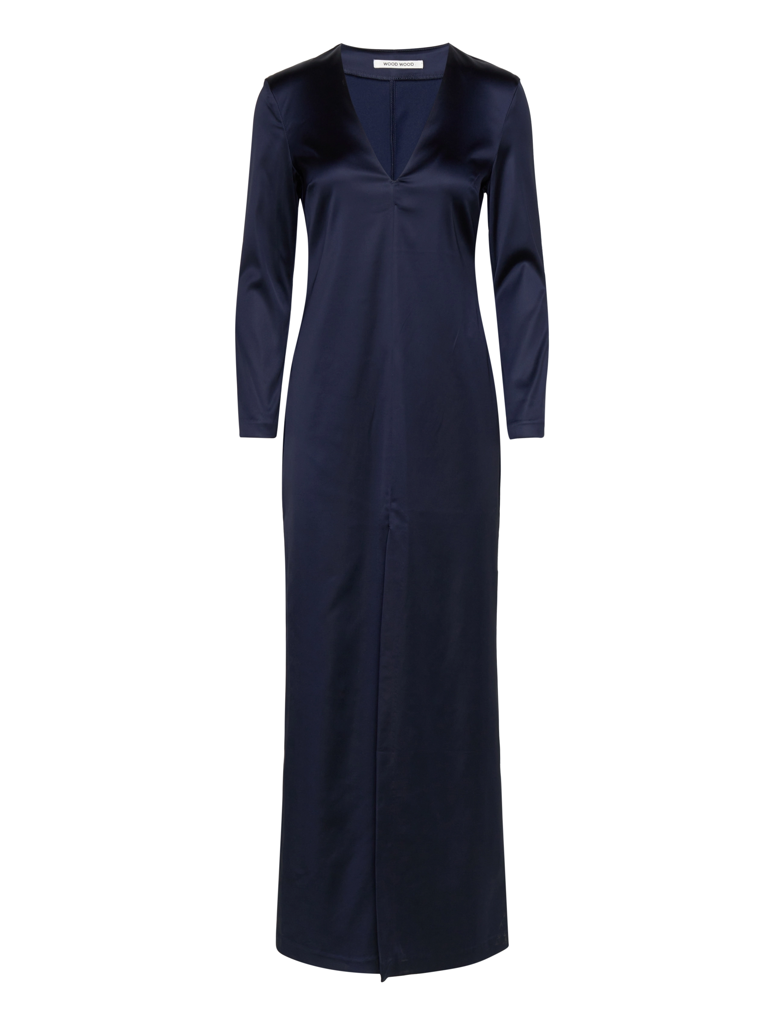 WOOD WOOD Andromeda Heavy Satin Kleid Navy - 34 - Damen