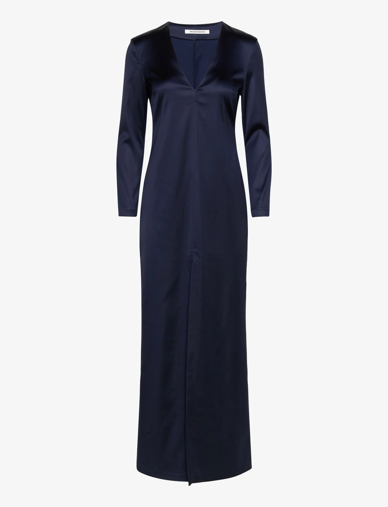 Wood Wood - Andromeda heavy satin dress - odzież imprezowa w cenach outletowych - navy - 0