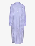 Soya poplin stripe dress - LIGHT BLUE