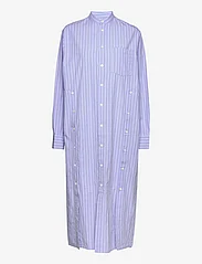 Wood Wood - Soya poplin stripe dress - skjortklänningar - light blue - 0