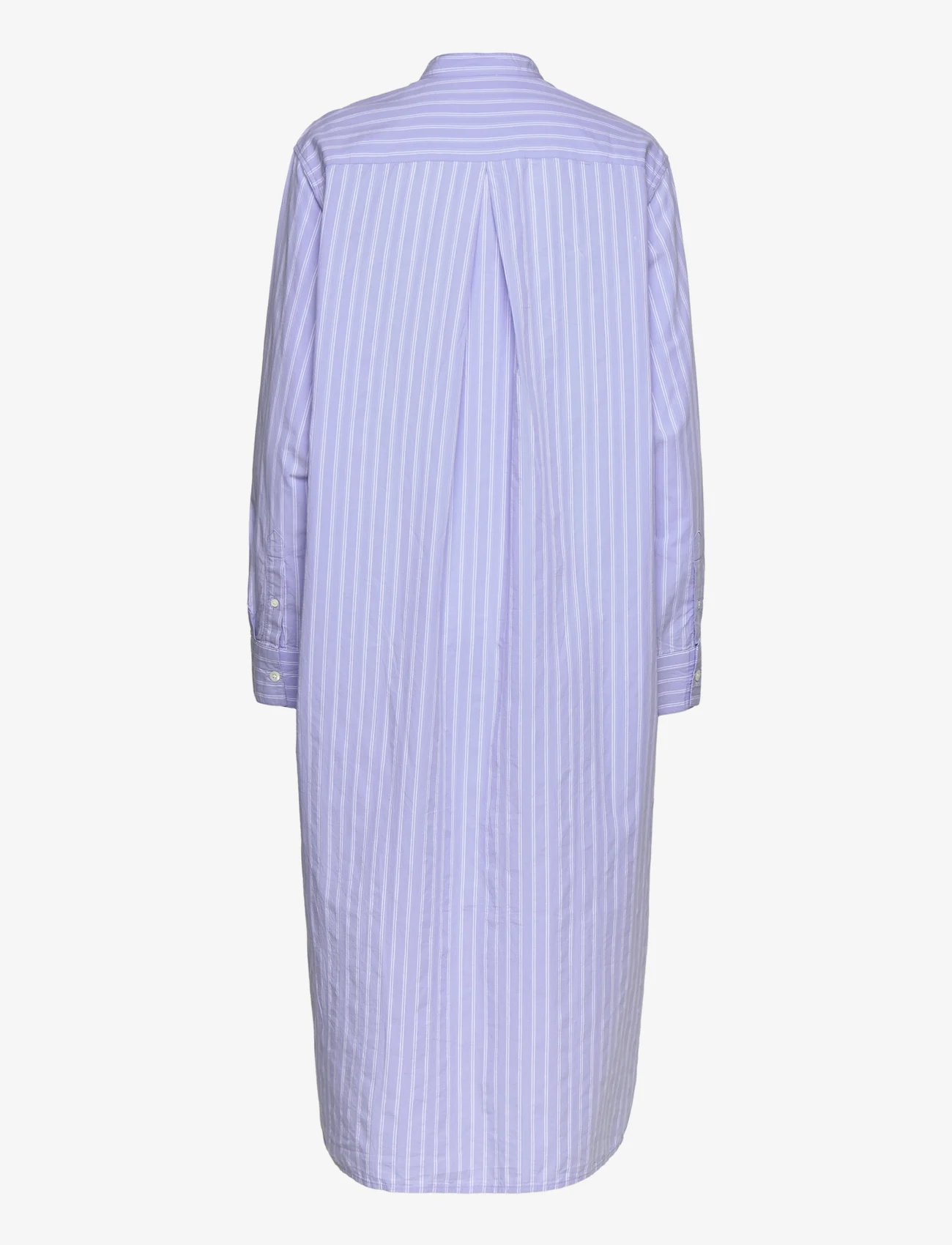 Wood Wood - Soya poplin stripe dress - särkkleidid - light blue - 1
