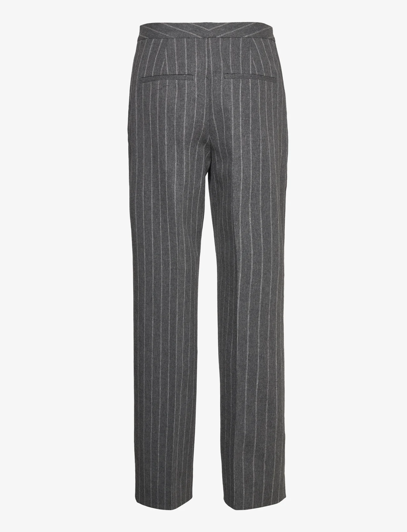 Wood Wood - Willow wool trousers - rette bukser - charcoal - 1