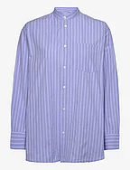 Charlize poplin stripe shirt - LIGHT BLUE