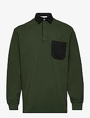 Wood Wood - Brodie rugby shirt - polo shirts - forest green - 0