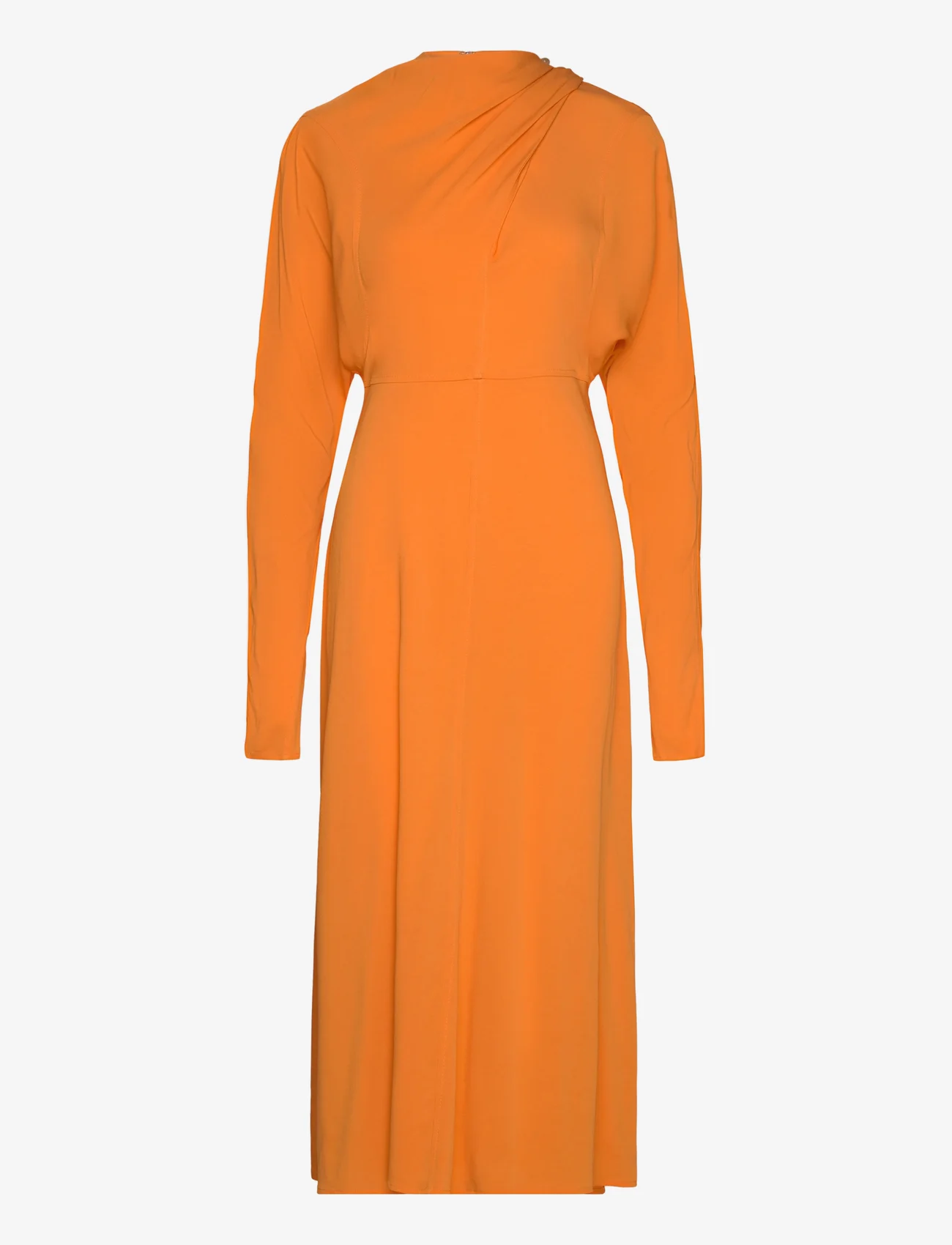 Wood Wood - Ambre crepe dress - odzież imprezowa w cenach outletowych - abricot orange - 0