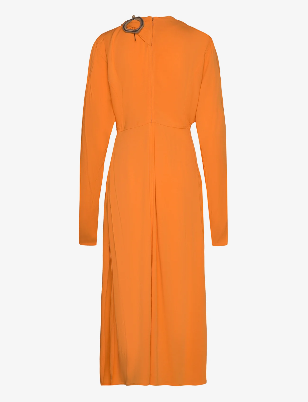Wood Wood - Ambre crepe dress - odzież imprezowa w cenach outletowych - abricot orange - 1