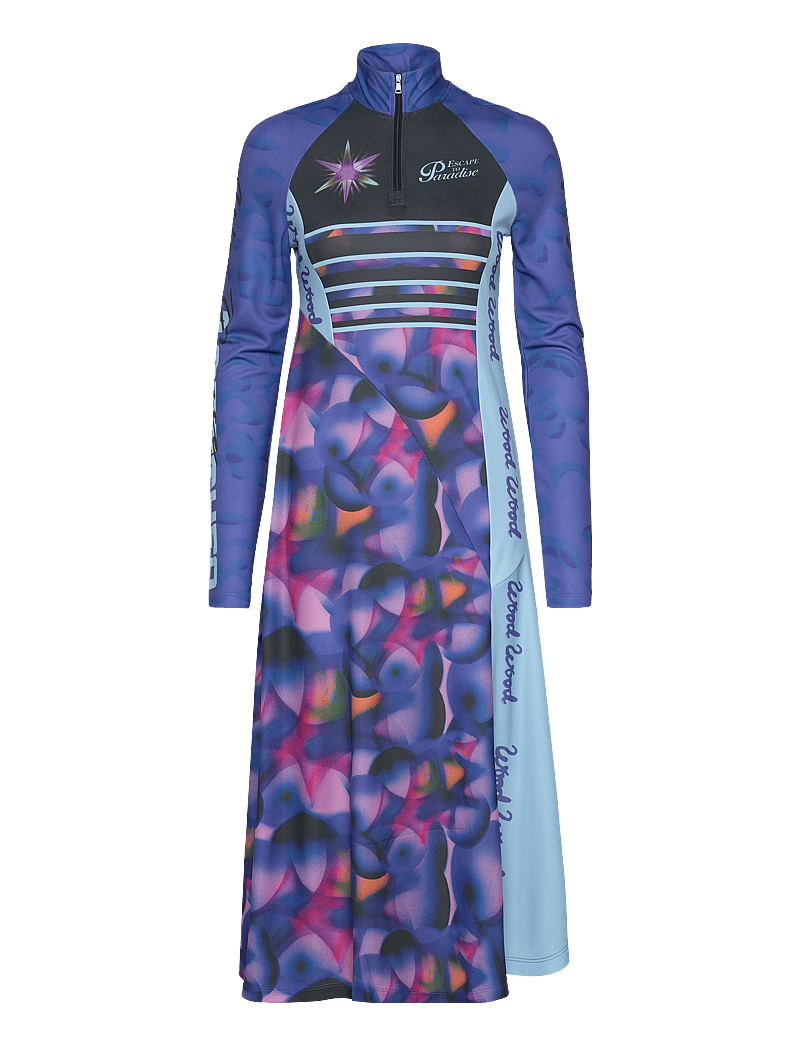 WOOD WOOD - Eva performance dress - kjoler & nederdele - purple aop - 0