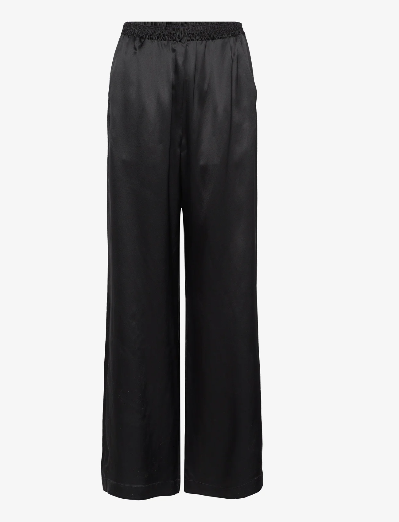 Wood Wood - Florence trousers - leveälahkeiset housut - black - 0