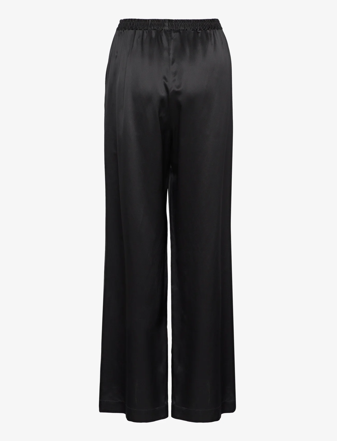 Wood Wood - Florence trousers - leveälahkeiset housut - black - 1