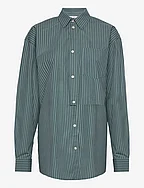 Jade poplin stripe shirt - DUSTY GREEN