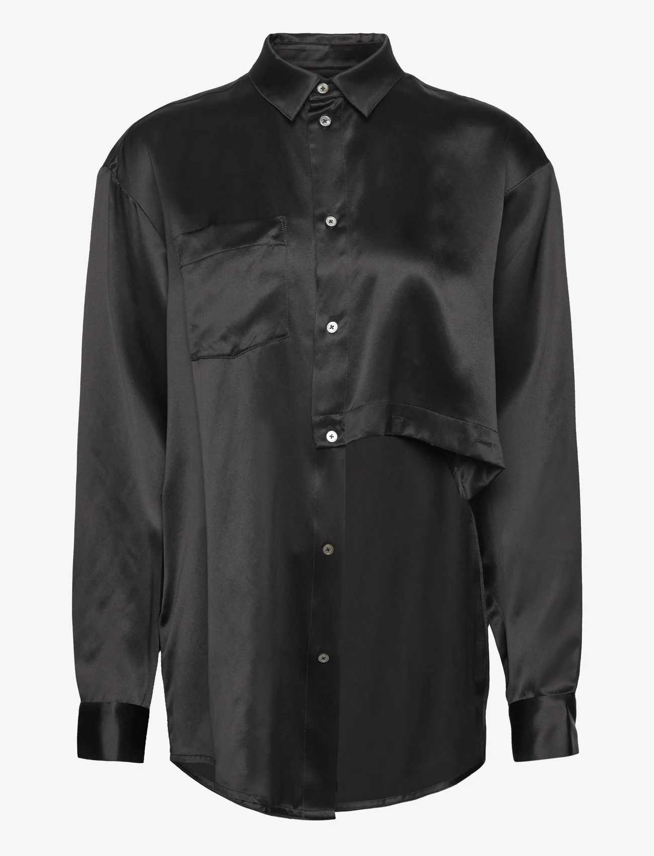 Wood Wood - Lucile shirt - langærmede skjorter - black - 0