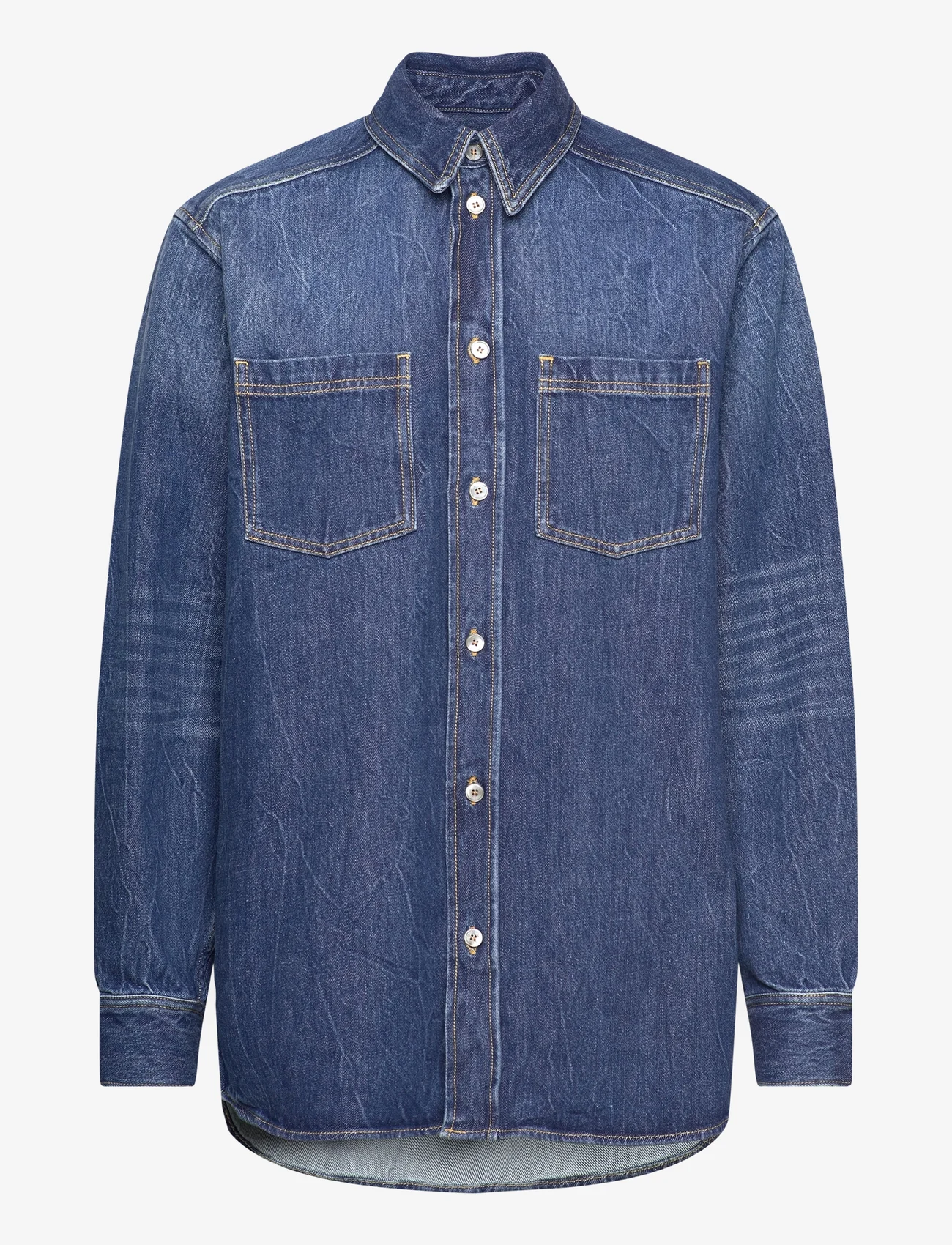 Wood Wood - Nora denim shirt - denimskjorter - worn blue - 0