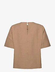 Wood Wood - Jay heavy drapy top - t-skjorter - camel - 1