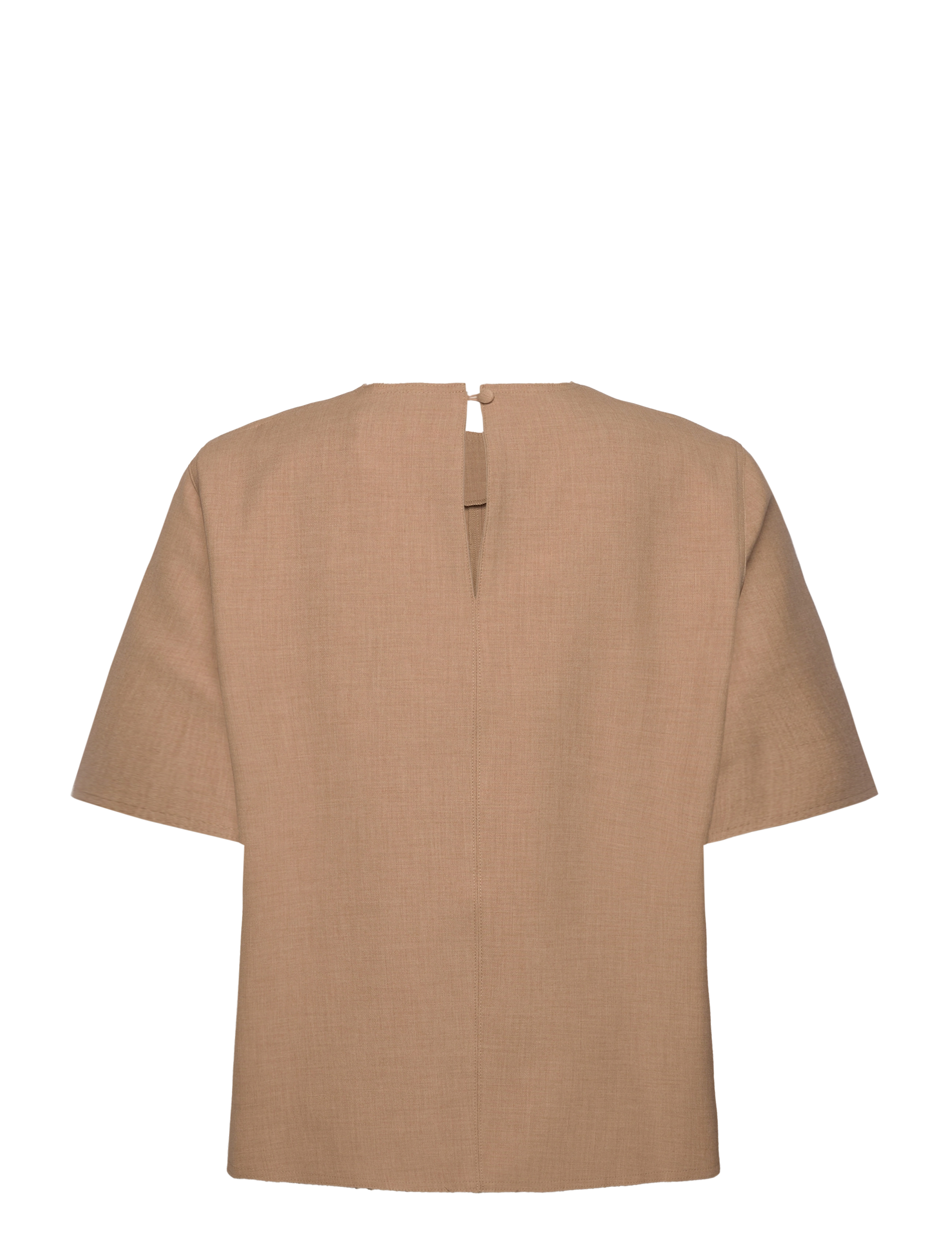 WOOD WOOD - Jay heavy drapy top - t-shirts - camel - 1