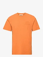 Sami embossed T-shirt - ABRICOT ORANGE