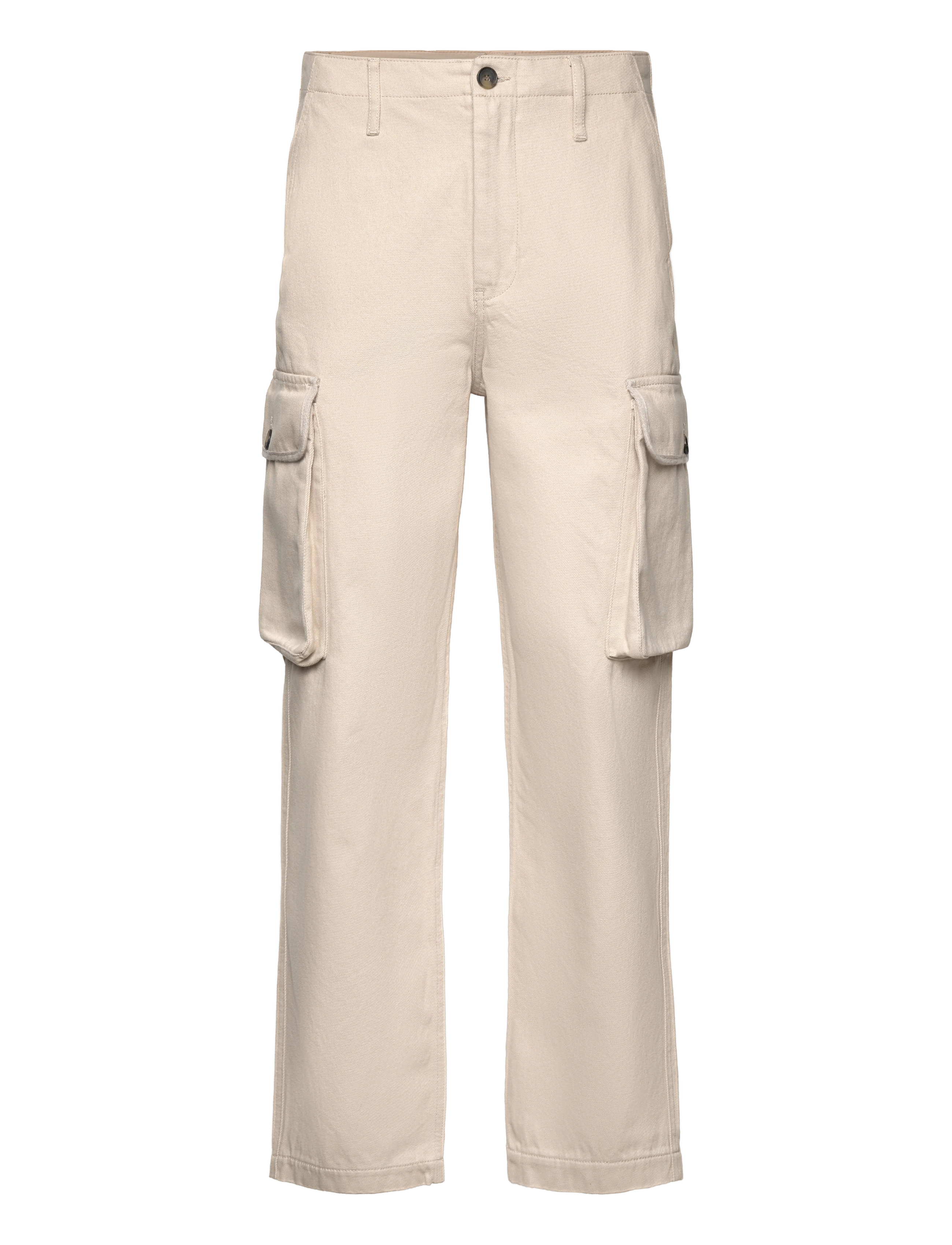WOOD WOOD Will twill trousers - Cargohose - LIGHT SAND / cream