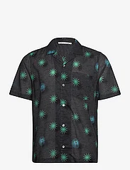 Wood Wood - Brandon abstract beach ss shirt - krótki rękaw - navy aop - 0