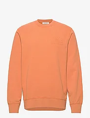 Wood Wood - Hugh embossed sweatshirt - truien en hoodies - abricot orange - 0