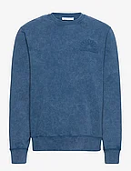 Hugh embossed sweatshirt - DARK BLUE