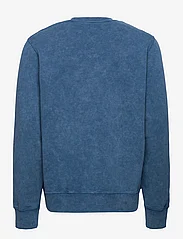 Wood Wood - Hugh embossed sweatshirt - huvtröjor - dark blue - 1