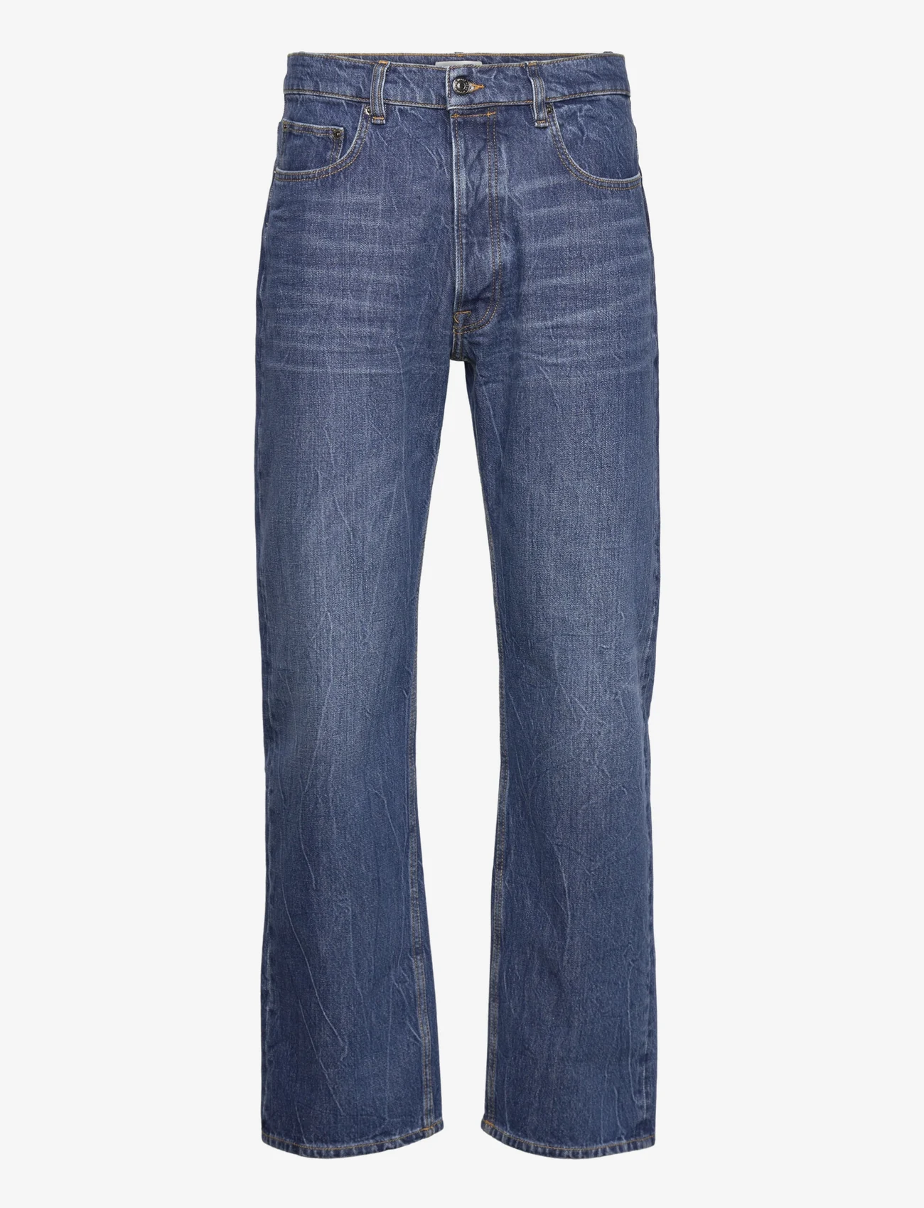 Wood Wood - Al rigid denim straight fit - regular piegriezuma džinsa bikses - worn blue - 0