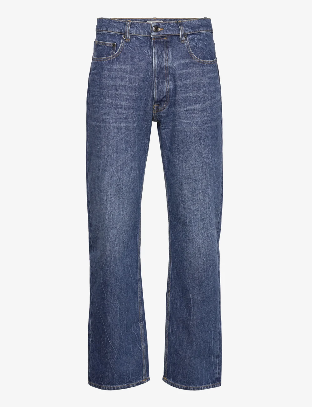 WOOD WOOD - Al rigid denim straight fit - regular jeans - worn blue - 0