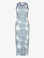 Lola printed dress - BLUE GREY