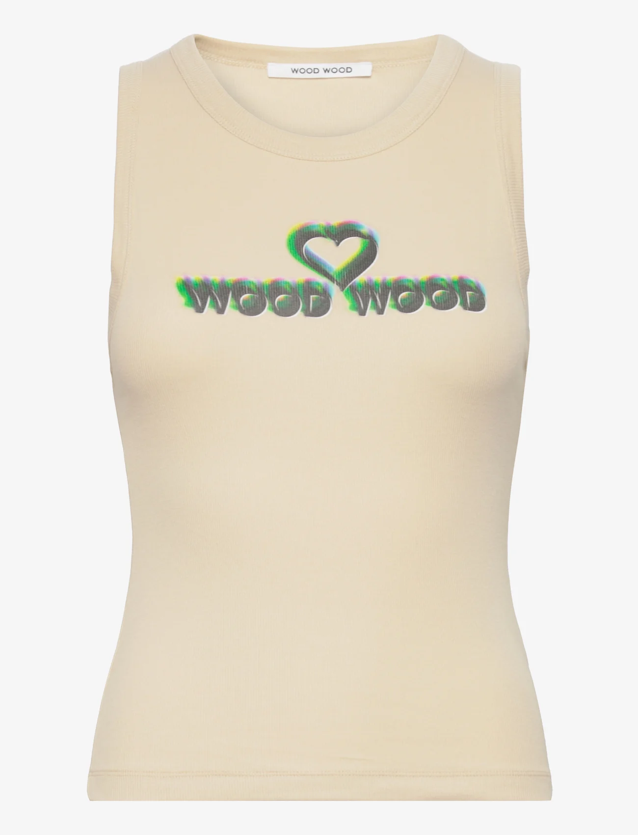 Wood Wood - Nicole rib vest - t-shirts & topper - soft sand - 0