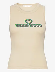 Wood Wood - Nicole rib vest - topi bez piedurknēm - soft sand - 0