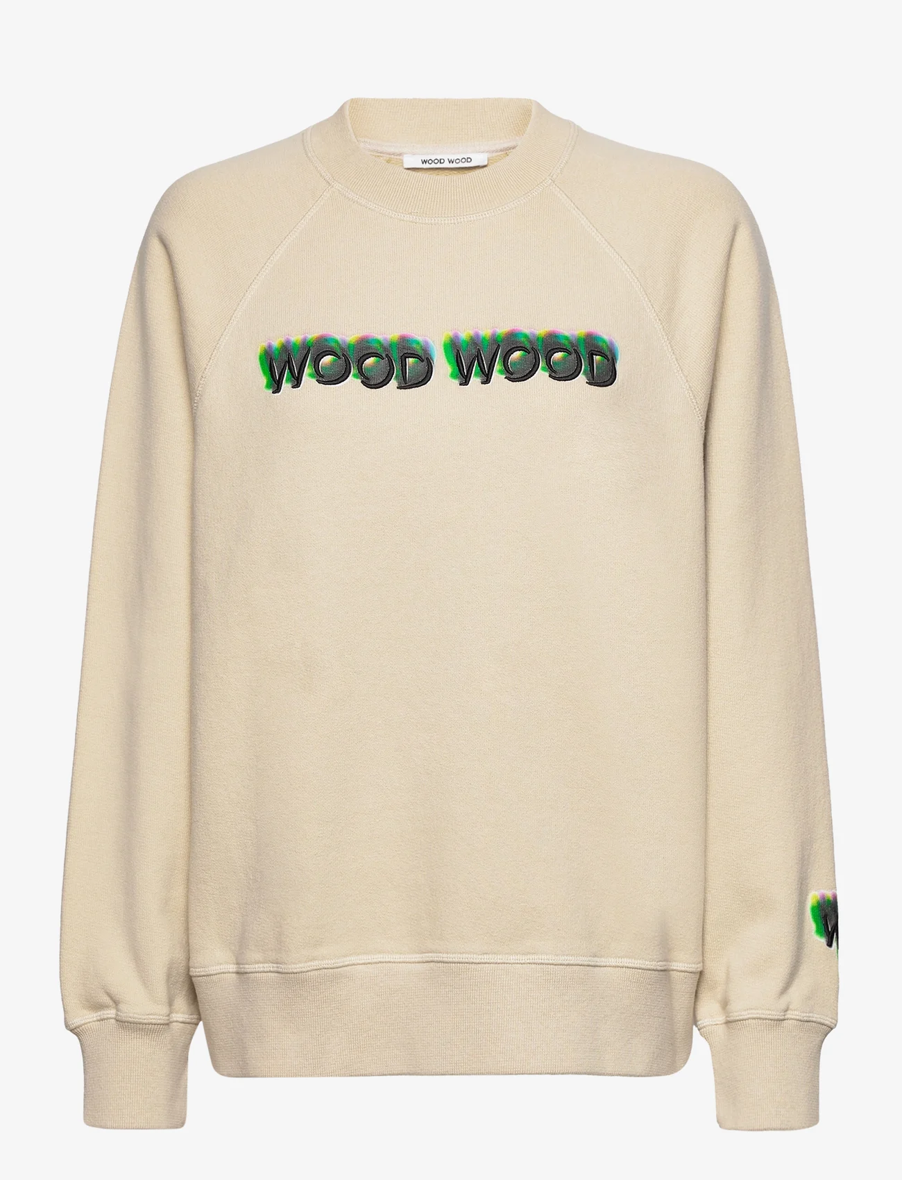 Wood Wood - Leia logo sweatshirt - hættetrøjer - soft sand - 0