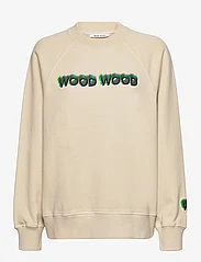 Wood Wood - Leia logo sweatshirt - bluzy z kapturem - soft sand - 0