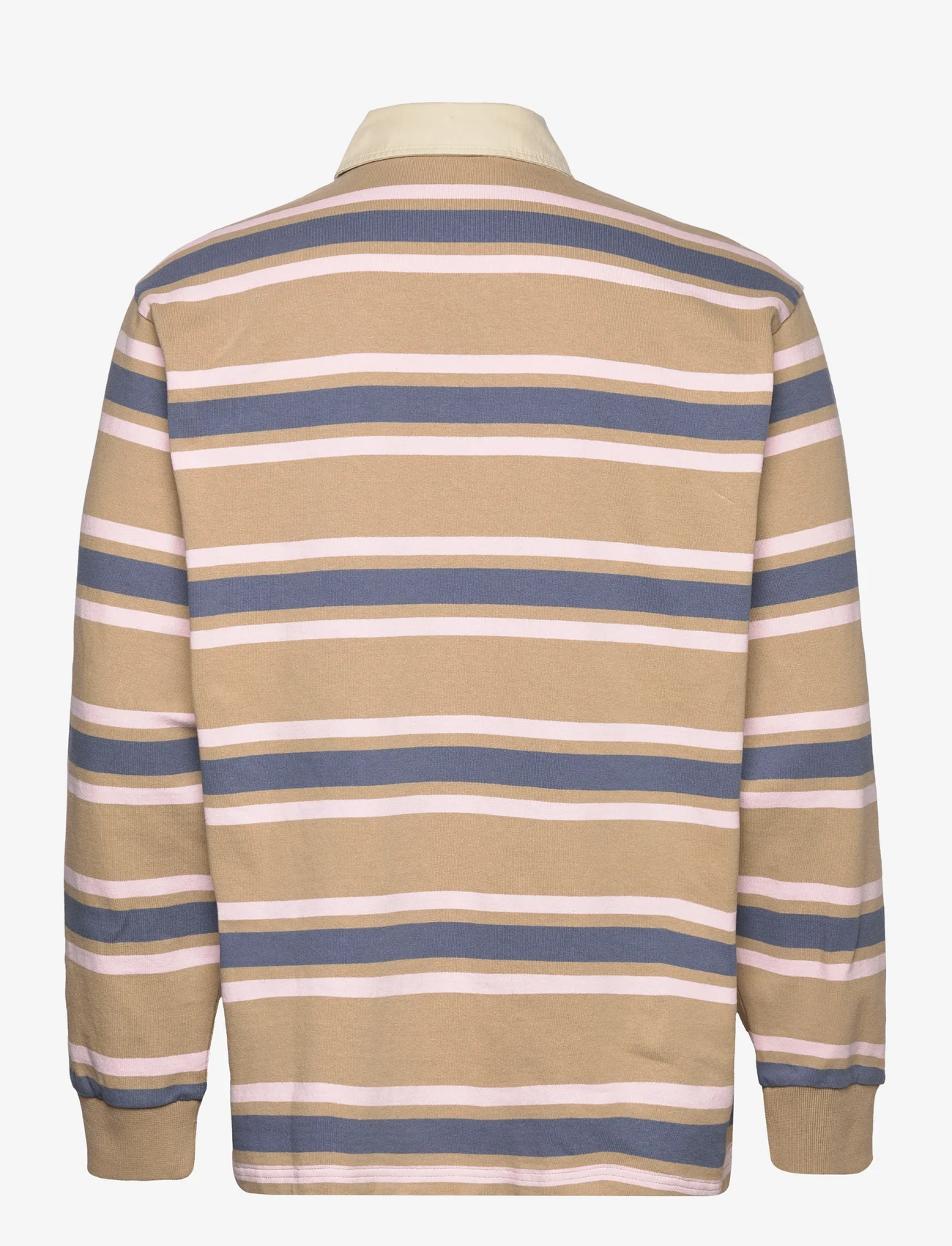 Wood Wood - Brodie striped rugby shirt - langermede - warm sand - 1