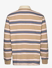 Wood Wood - Brodie striped rugby shirt - långärmade pikéer - warm sand - 1