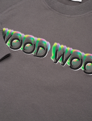 Wood Wood - Hester logo sweatshirt - huvtröjor - granite grey - 2