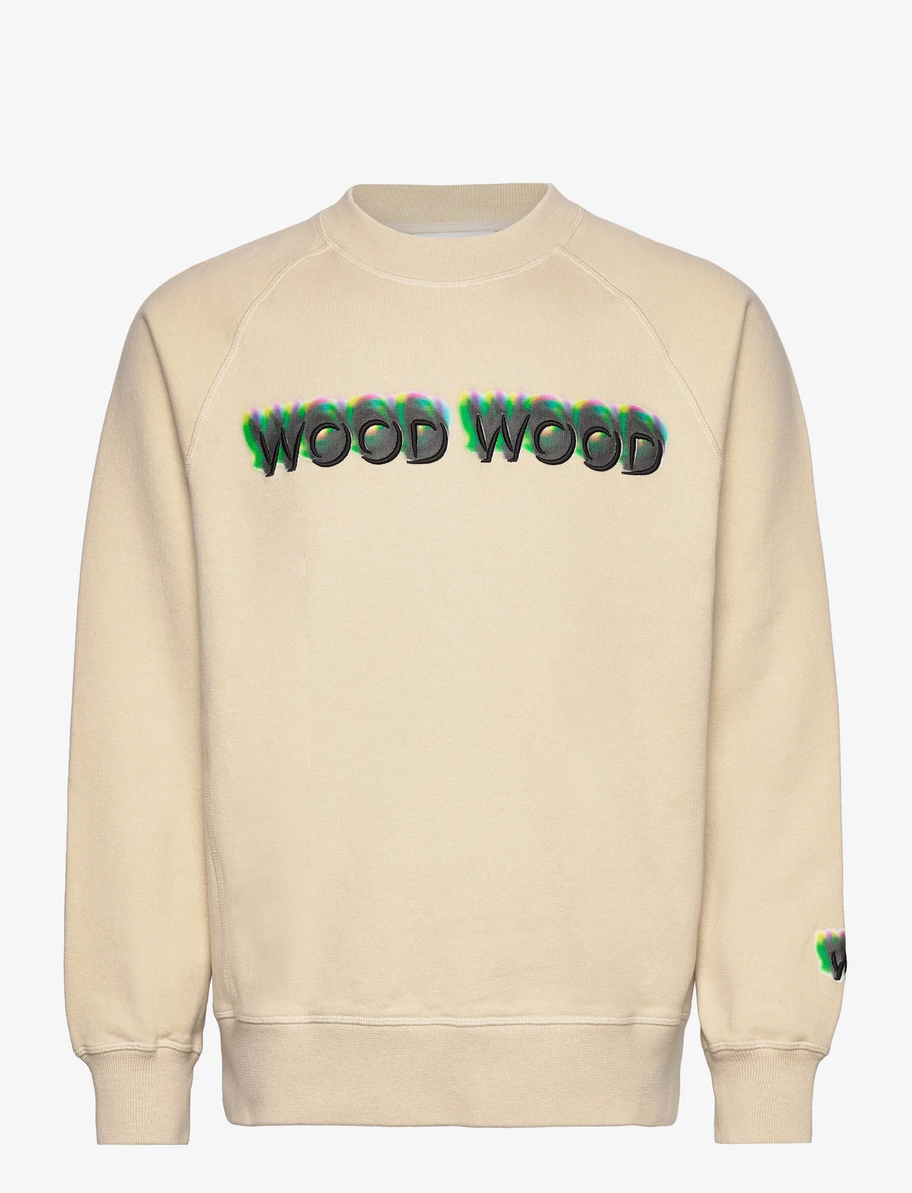 Wood Wood - Hester logo sweatshirt - huvtröjor - soft sand - 0