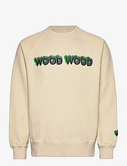 Wood Wood - Hester logo sweatshirt - medvilniniai megztiniai - soft sand - 0