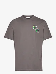 Wood Wood - Bobby logo T-shirt - podstawowe koszulki - granite grey - 0