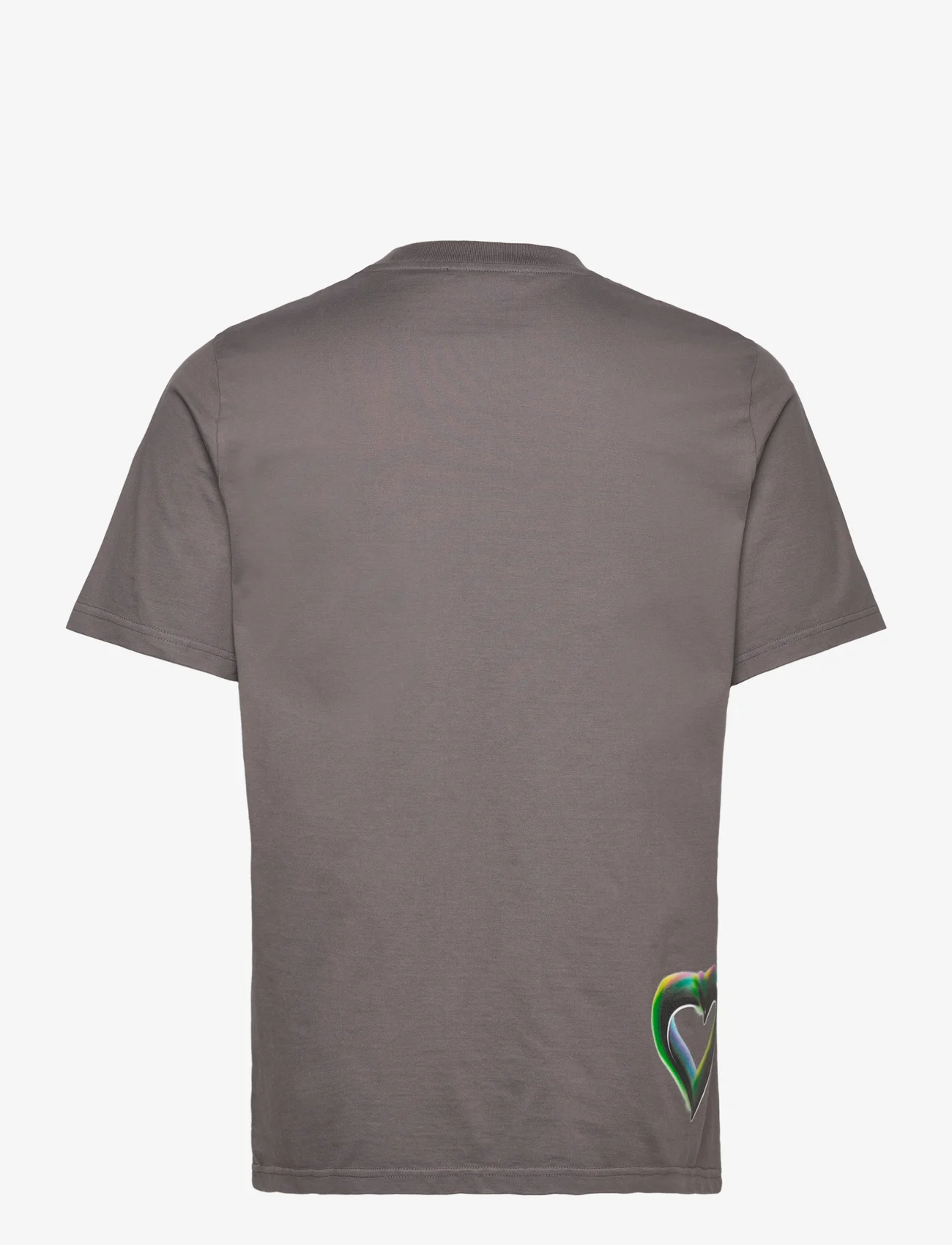 Wood Wood - Bobby logo T-shirt - laisvalaikio marškinėliai - granite grey - 1