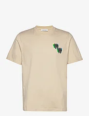 Wood Wood - Bobby logo T-shirt - podstawowe koszulki - soft sand - 0