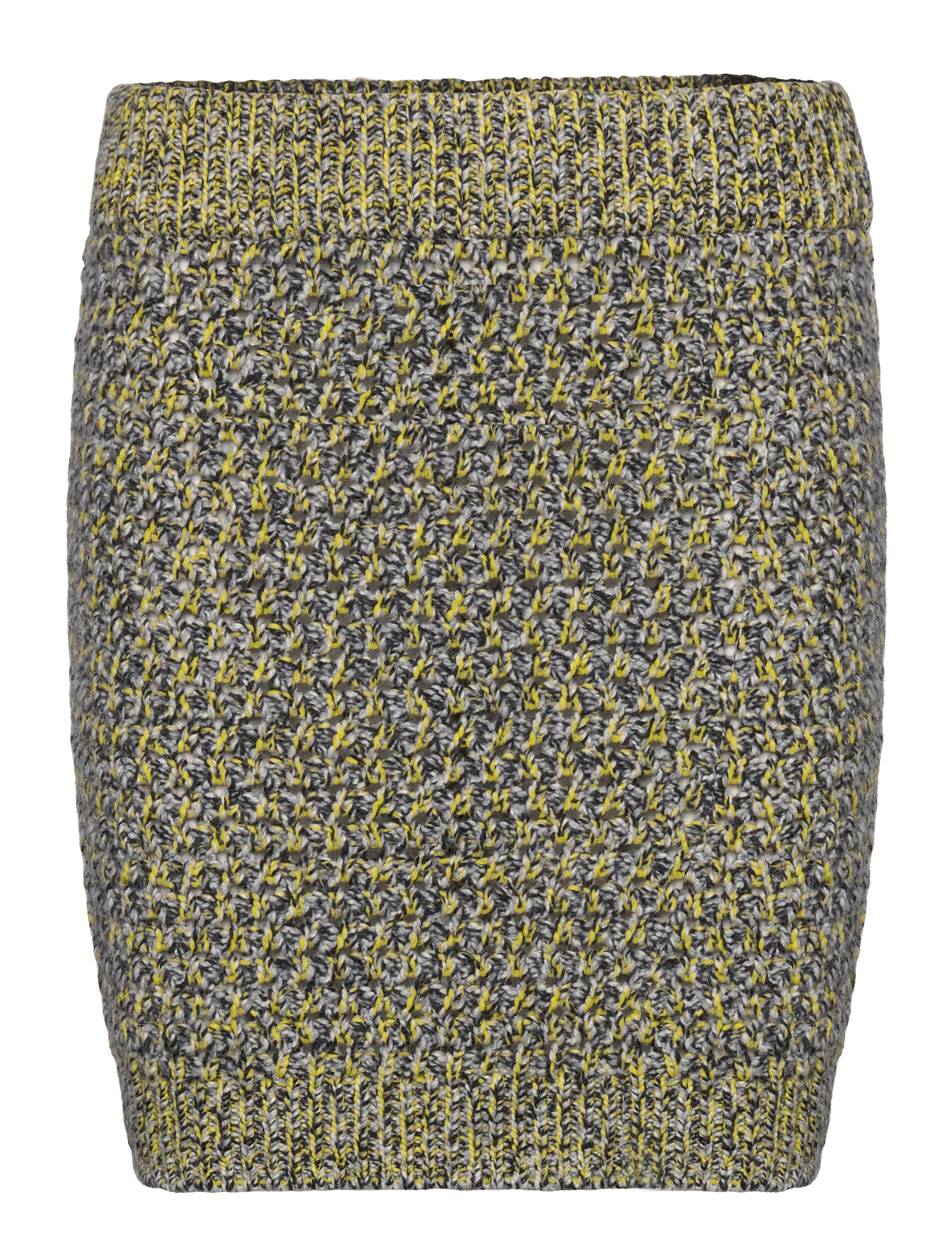 WOOD Norma Mouline Knit Mini Skirt, M, Röcke, Gelb - Short, Frauen