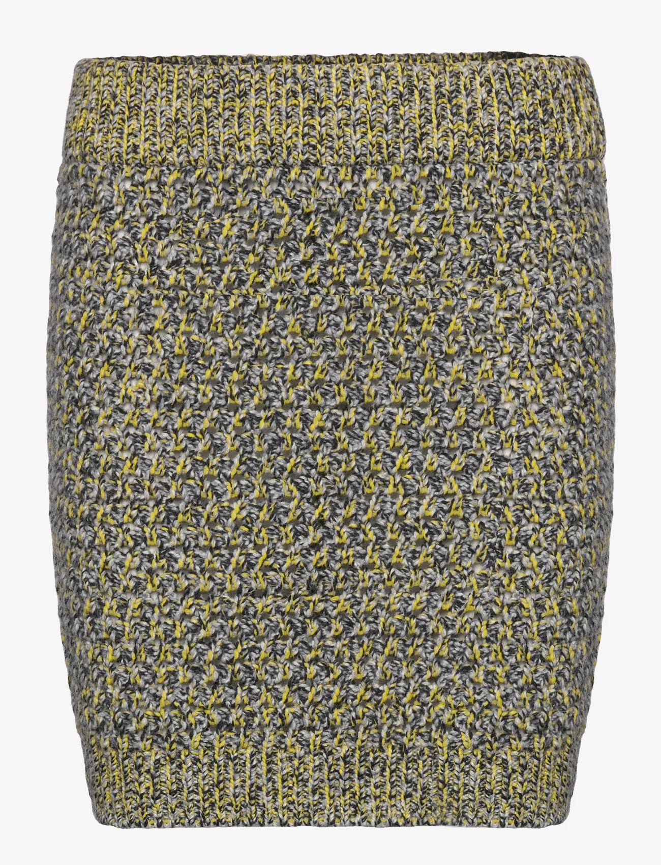 Wood Wood - Norma Mouline knit mini skirt - knitted skirts - dark grey - 0