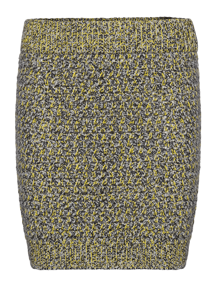 WOOD WOOD - Norma Mouline knit mini skirt - strikkede nederdele - dark grey - 0