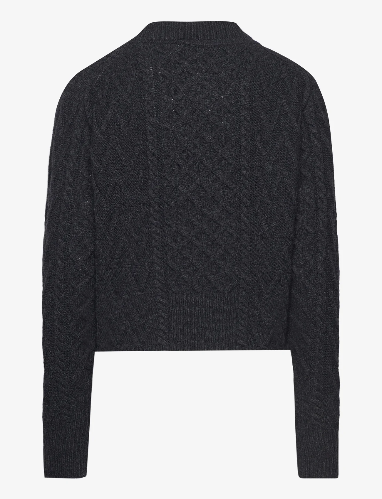 Wood Wood - Tania Aran knit jumper - strikkegensere - dark grey - 1