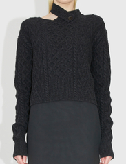 Wood Wood - Tania Aran knit jumper - neulepuserot - dark grey - 3