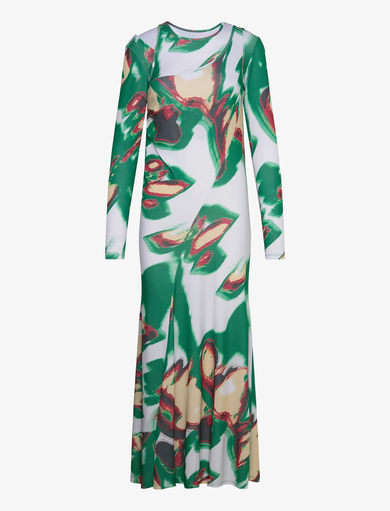 Wood Wood - Erica print wrap dress - wikkeljurken - bright green - 0